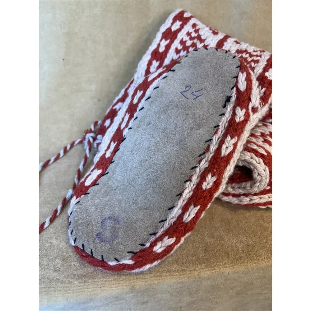 Homemade Mukluk Style Boot Socks Hand Knot Small Booties Toastie Warm Home craft